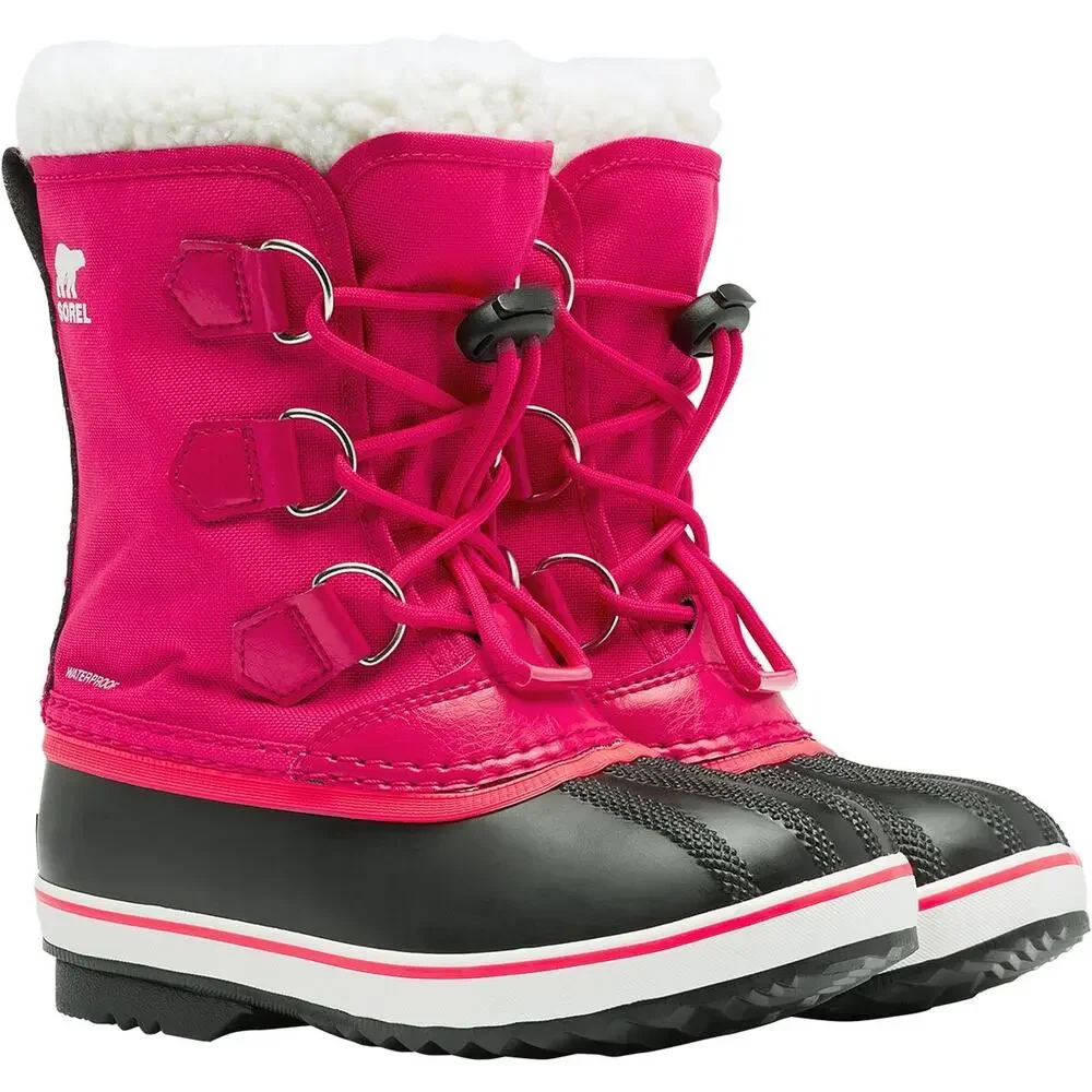NEW Sorel Yoot Pac Nylon Snow Boots Kids Waterproof Insulated Winter Pink Size 9